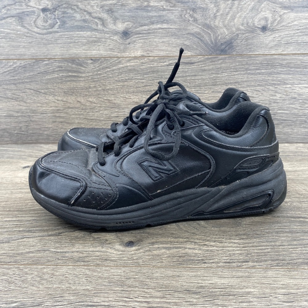 New Balance 927 Walking Shoes Womens 8.5 Black Leather Low Top WW927BK